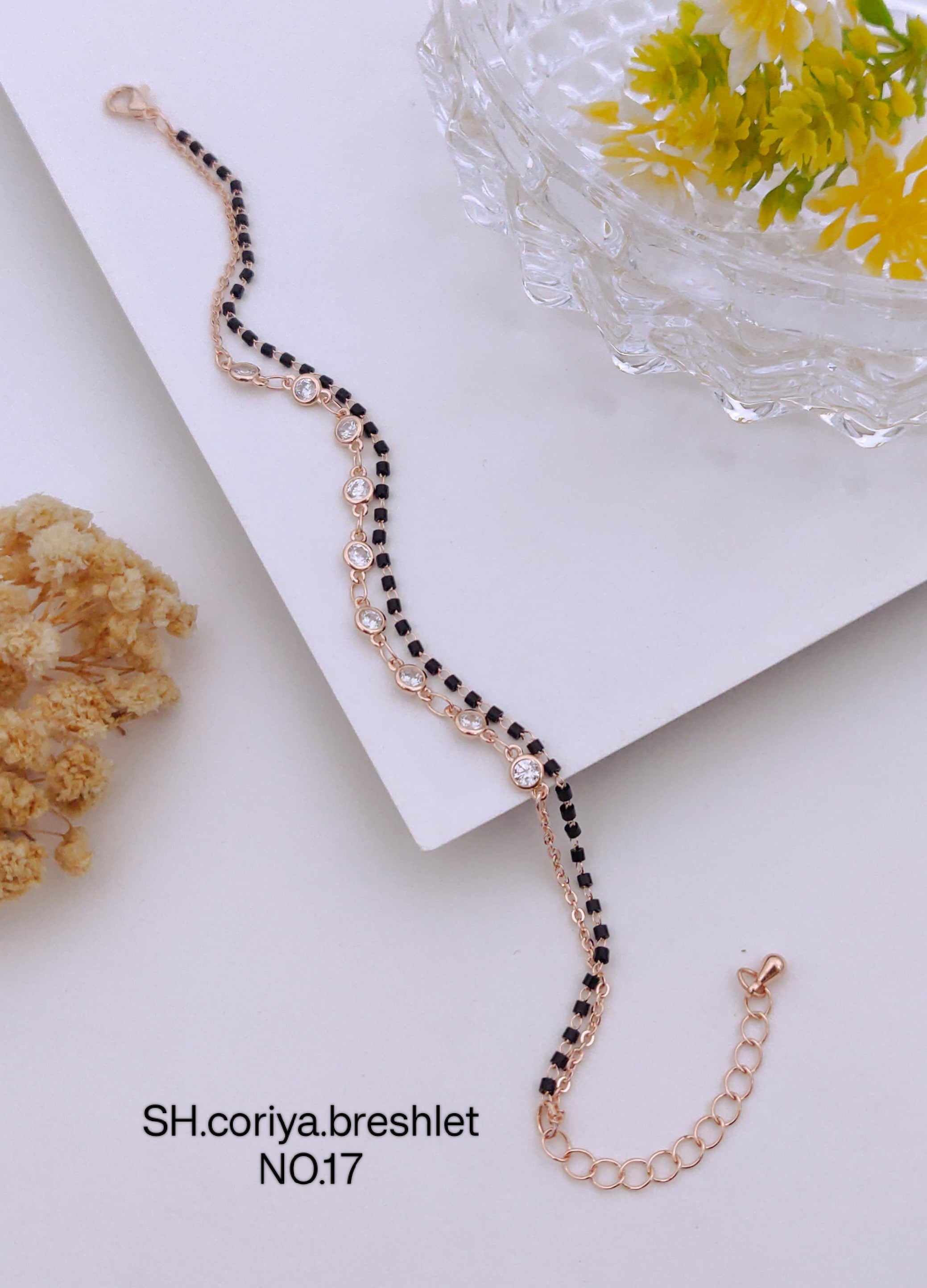 Diamond mangalsutra bracelet