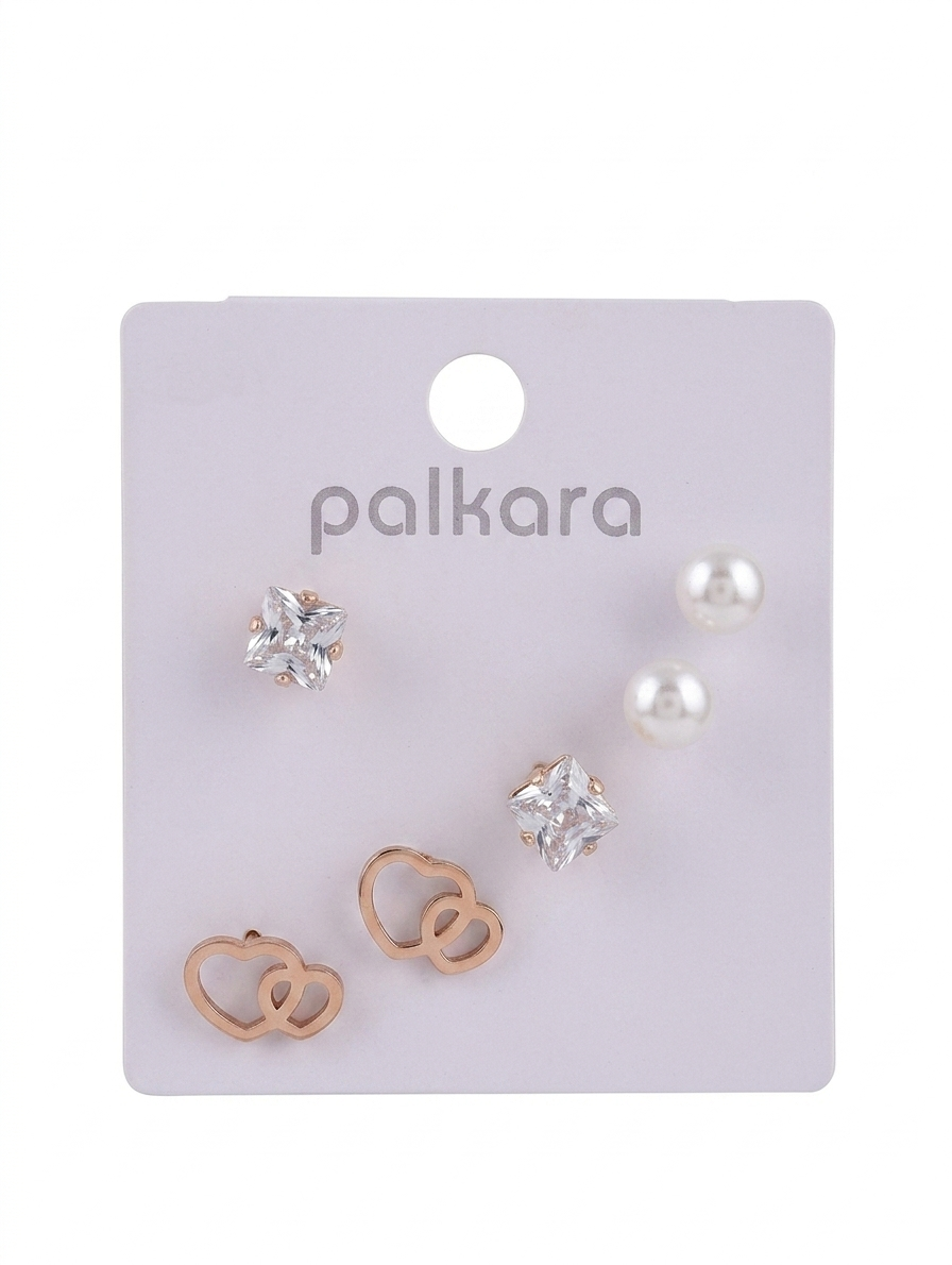 Double heart earrings