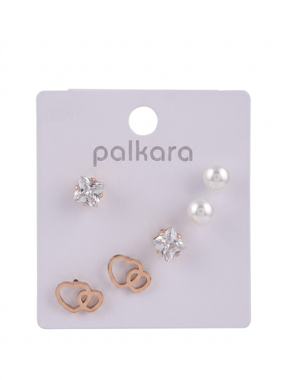 Double heart earrings